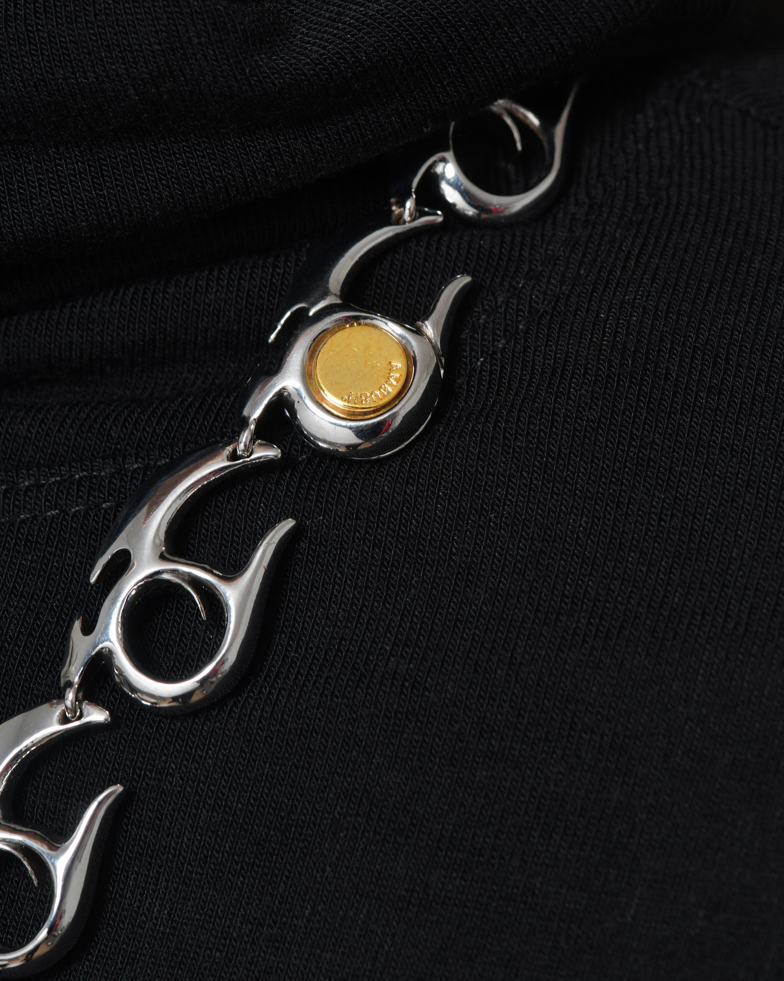 Collier maillons sculpturaux en argent Ambush