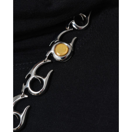 Collier maillons sculpturaux en argent Ambush