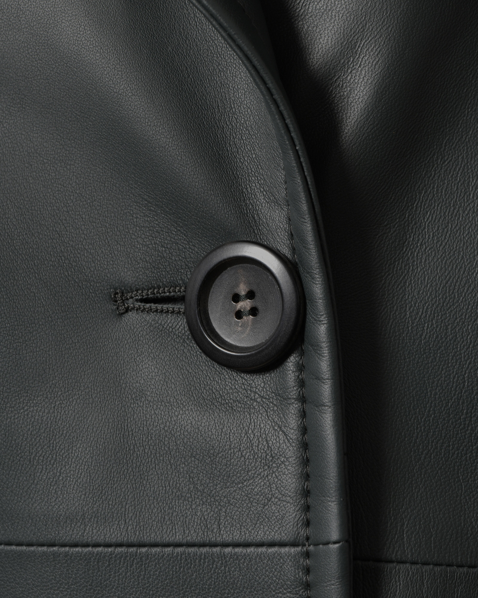 Manteau en cuir vert Biancalani