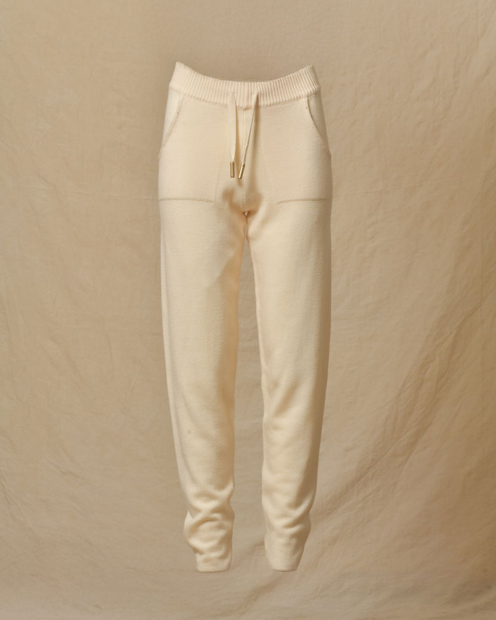 Pantalon de jogging en laine crème Lorena Antoniazzi