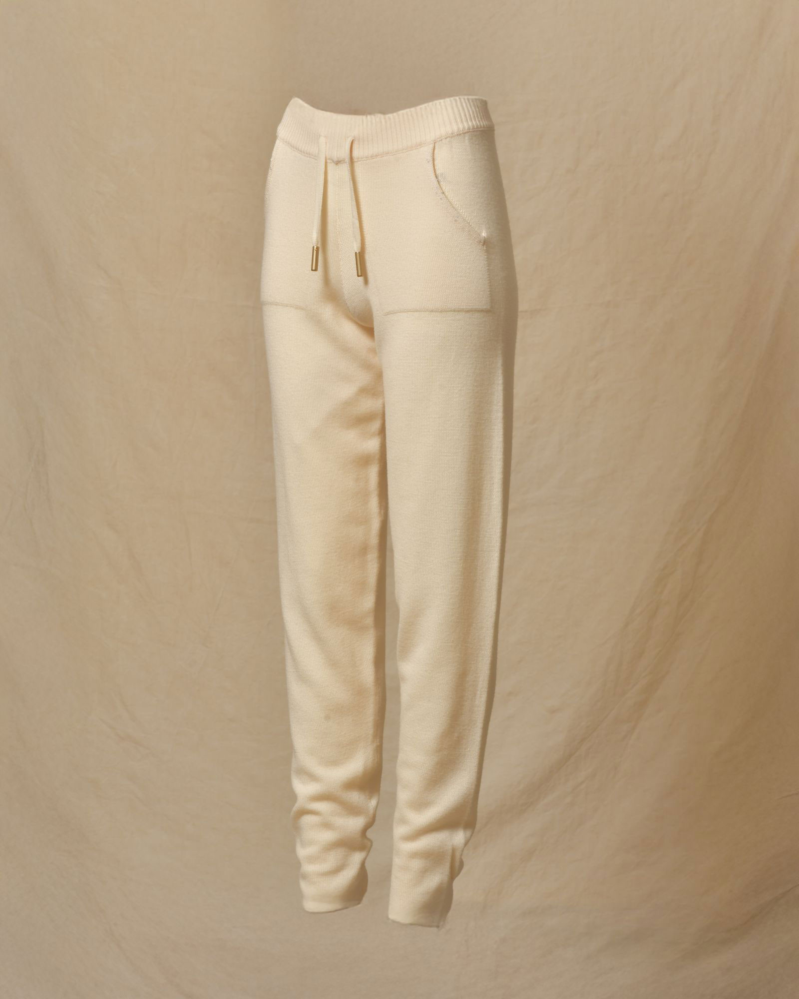 Pantalon de jogging en laine crème Lorena Antoniazzi