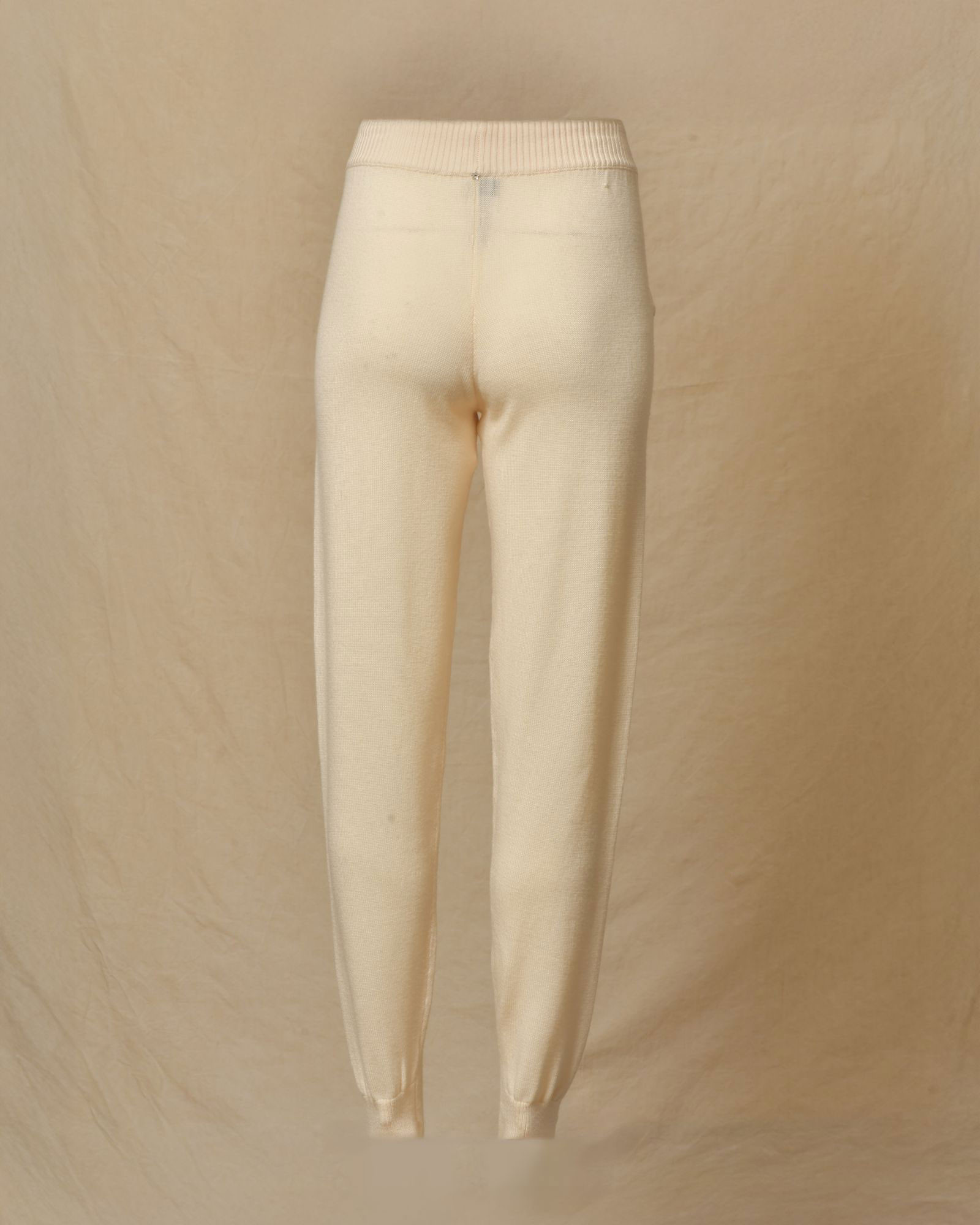 Pantalon de jogging en laine crème Lorena Antoniazzi