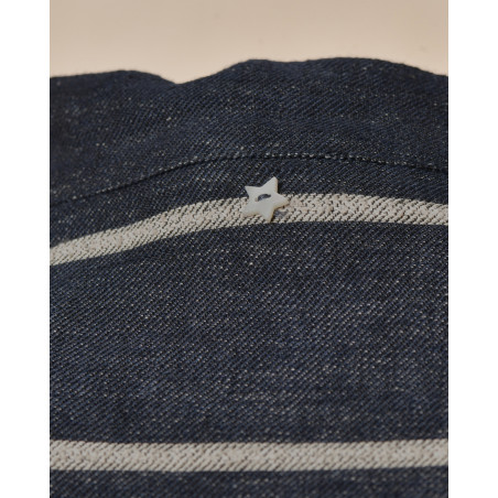 Chemisier sans manches en lin à rayures Lorena Antoniazzi