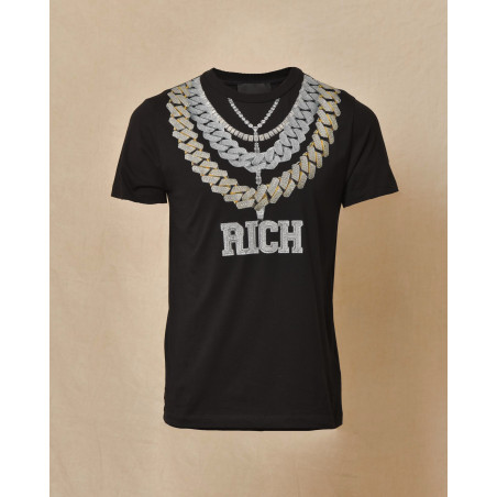 T-shirt à flocage colliers John Richmond