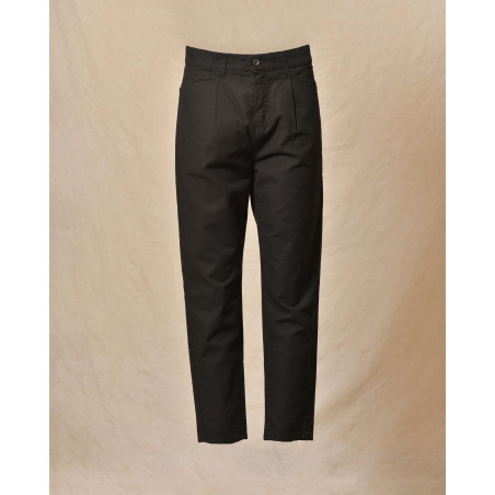 Pantalon à mini carreaux noir Ixos