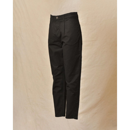 Pantalon à mini carreaux noir Ixos