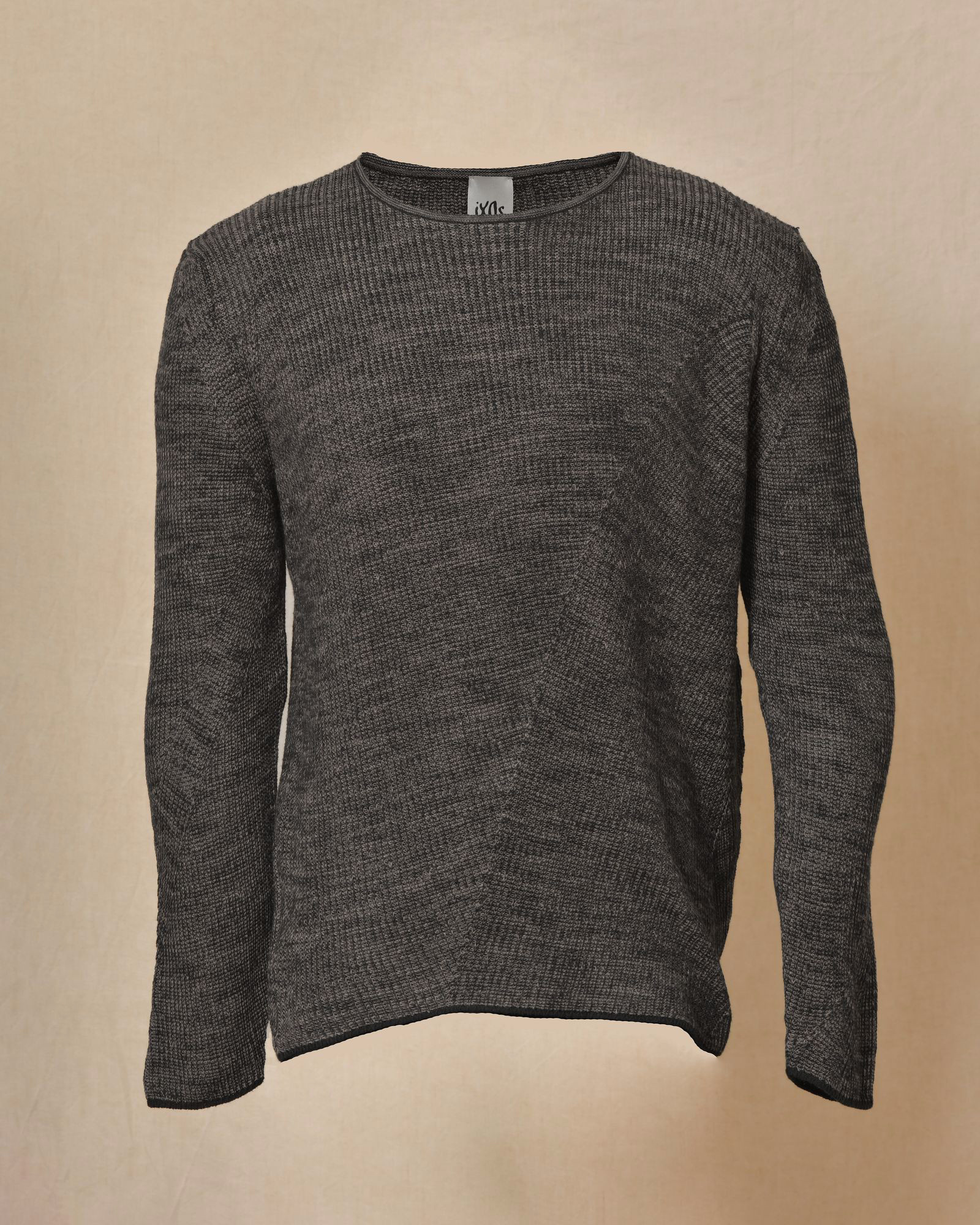 Pull en maille chiné noir Ixos