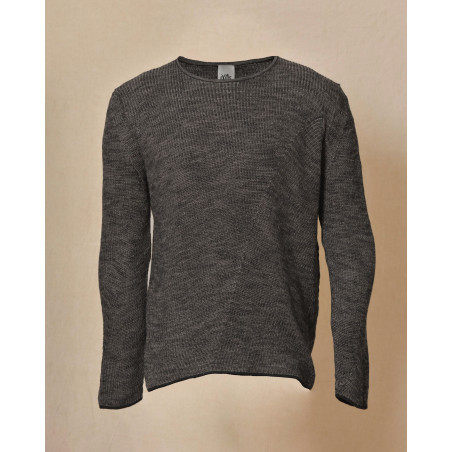 Pull en maille chiné noir Ixos