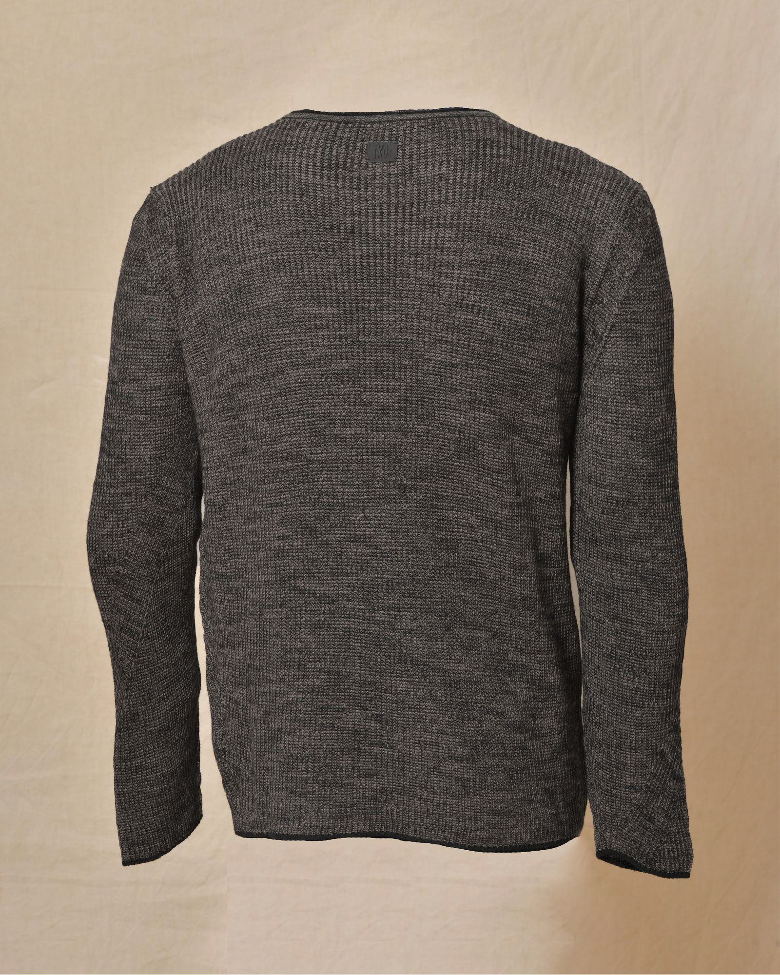 Pull en maille chiné noir Ixos