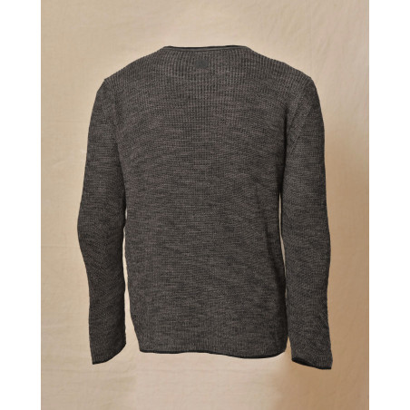 Pull en maille chiné noir Ixos