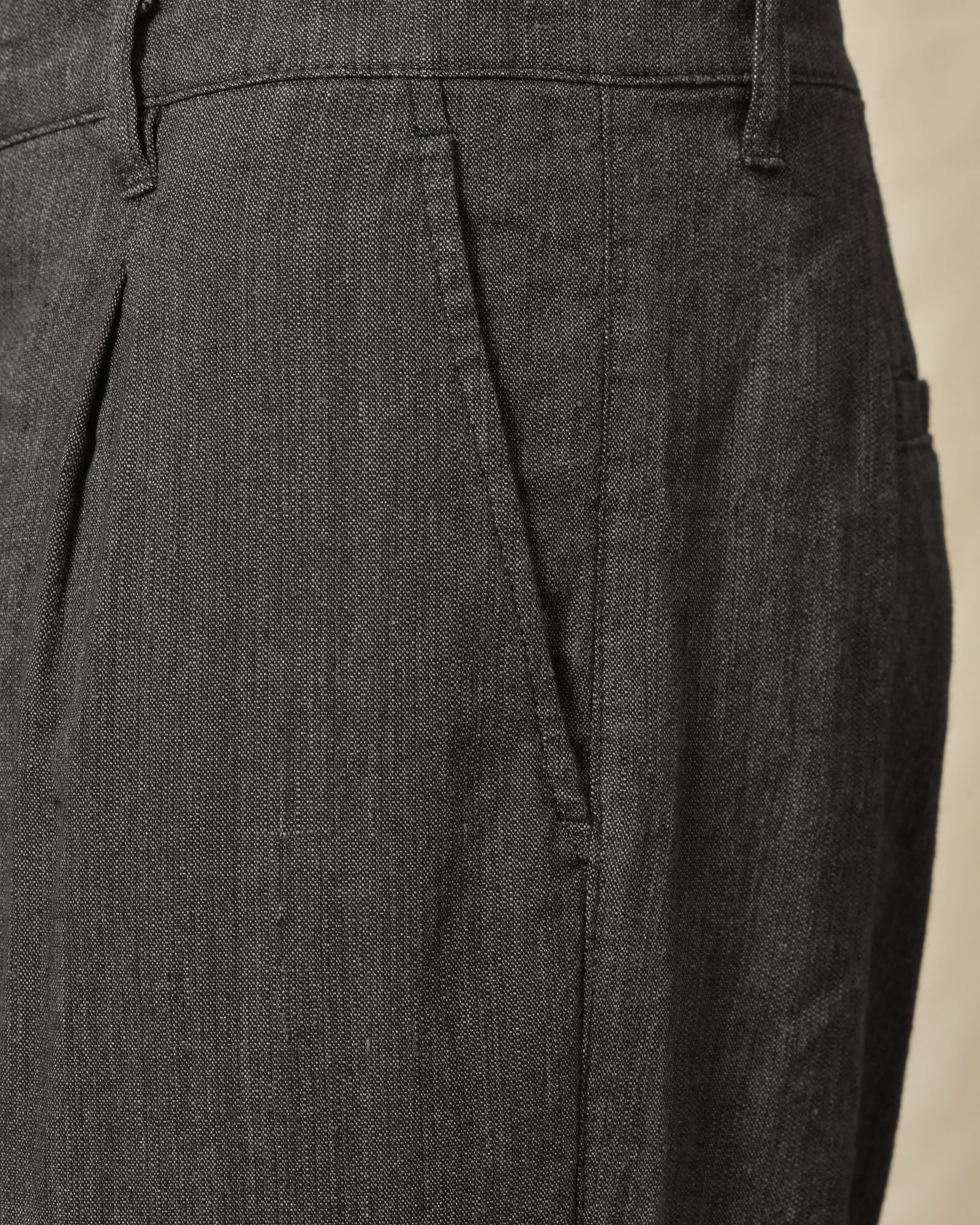 Pantalon en lin chiné gris Ixos