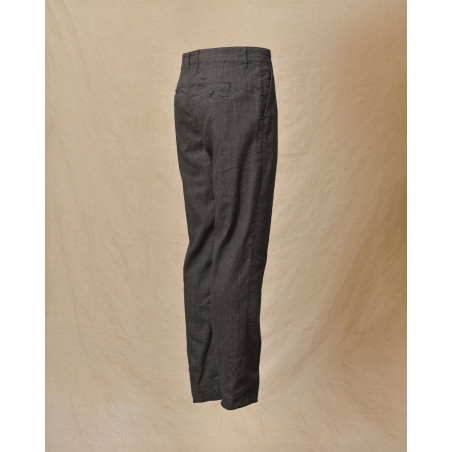 Pantalon en lin chiné gris Ixos