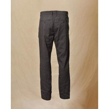 Pantalon en lin chiné gris Ixos