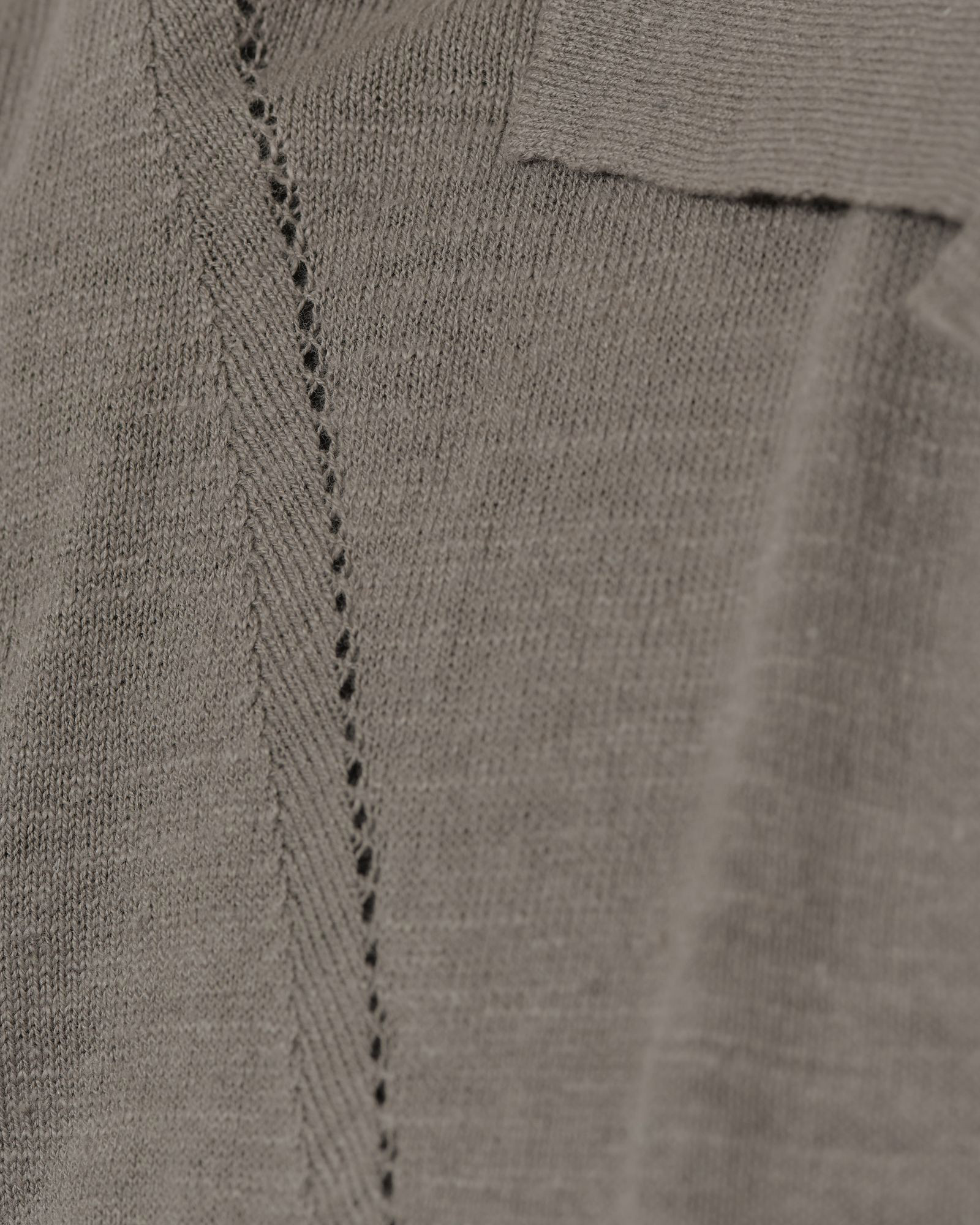 Pull en maille à manches courtes taupe Ixos