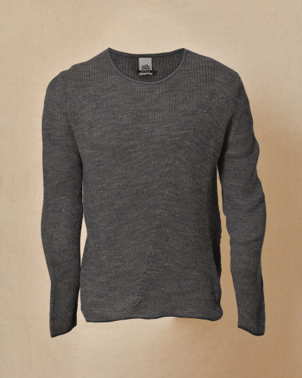 Pull en maille chiné bleu Ixos