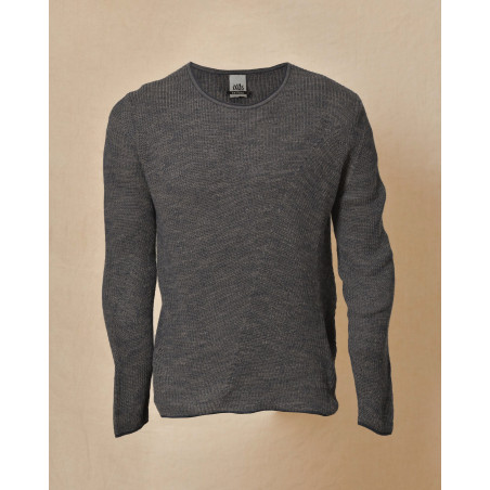 Pull en maille chiné bleu Ixos