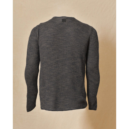 Pull en maille chiné bleu Ixos