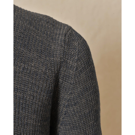 Pull en maille chiné bleu Ixos