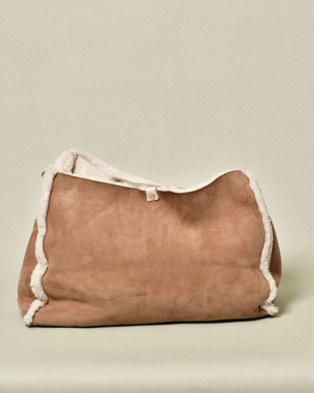 Sac porté épaule en daim camel Carditosale