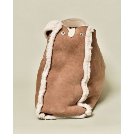 Sac porté épaule en daim camel Carditosale
