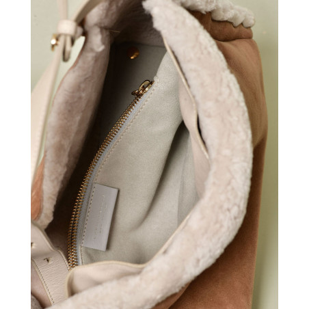 Sac porté épaule en daim camel Carditosale