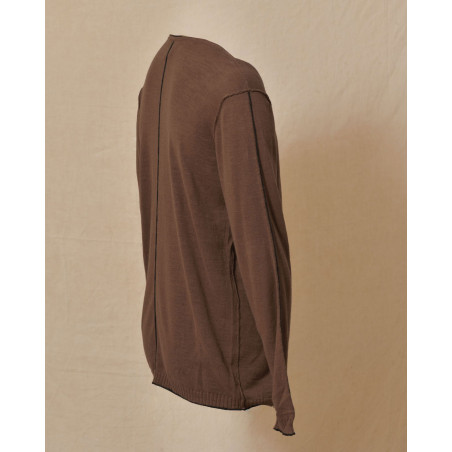 Pull en maille marron Ixos