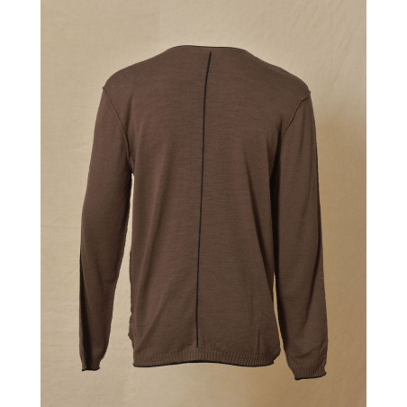 Pull en maille marron Ixos