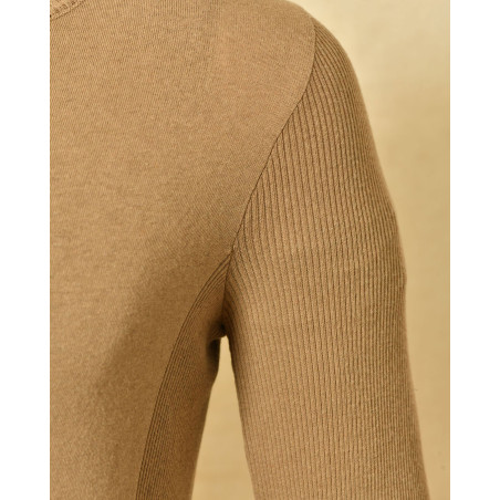 Pull en maille à manches côtelées Ixos