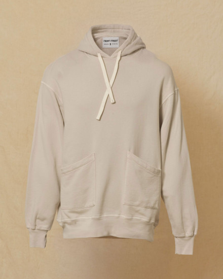 Sweat à capuche beige Front Steet