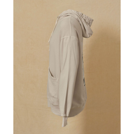 Sweat à capuche beige Front Steet