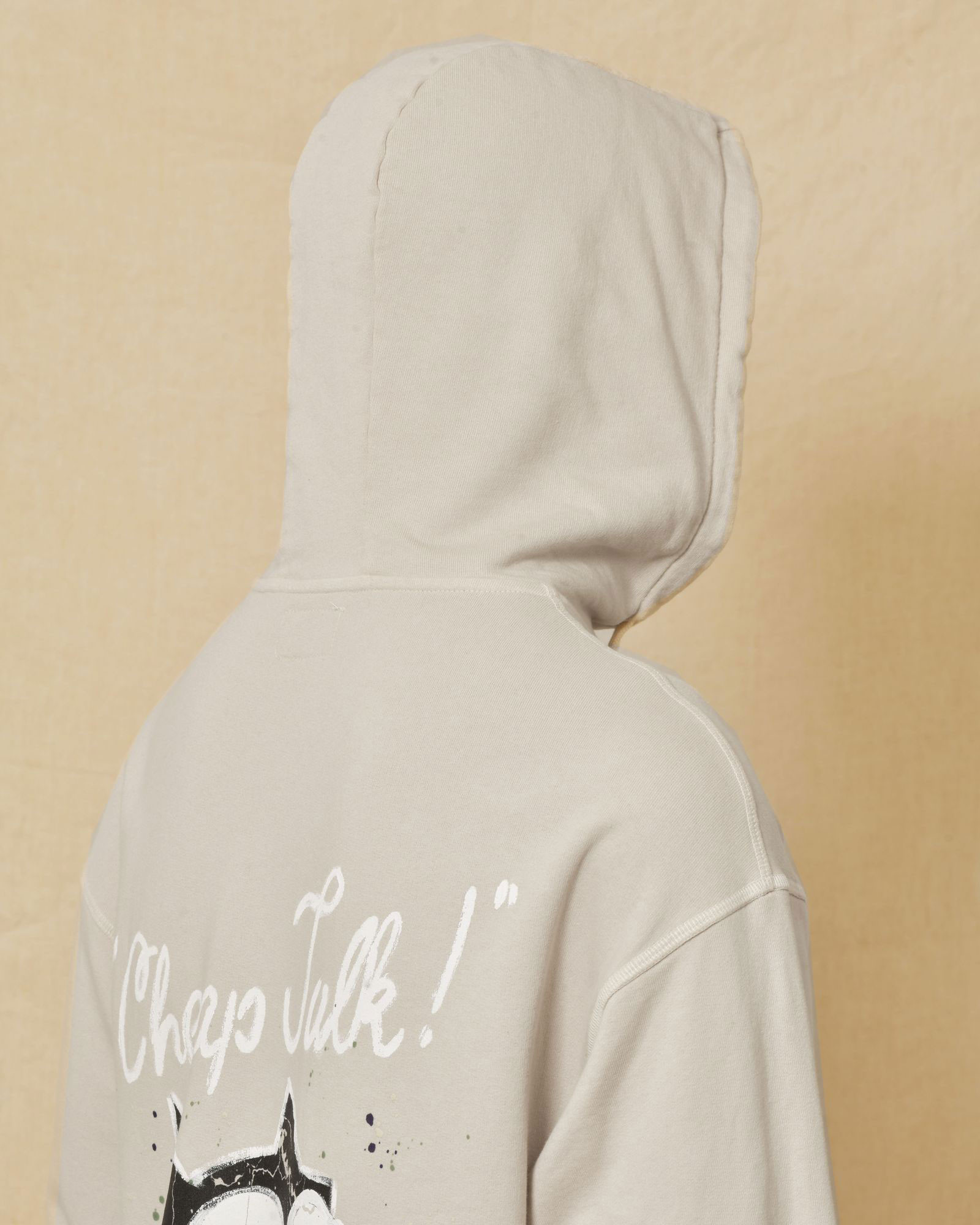 Sweat à capuche beige Front Steet