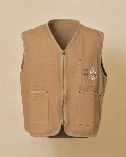 Gilet utilitaire camel Front Street