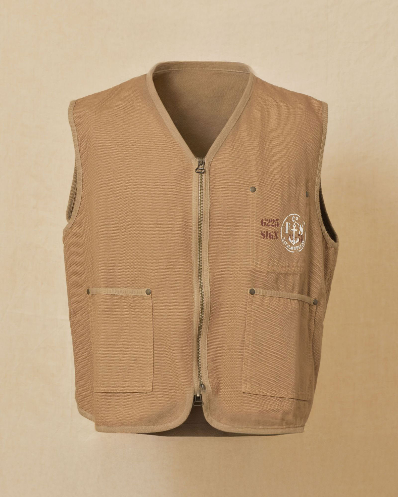 Gilet utilitaire camel Front Street