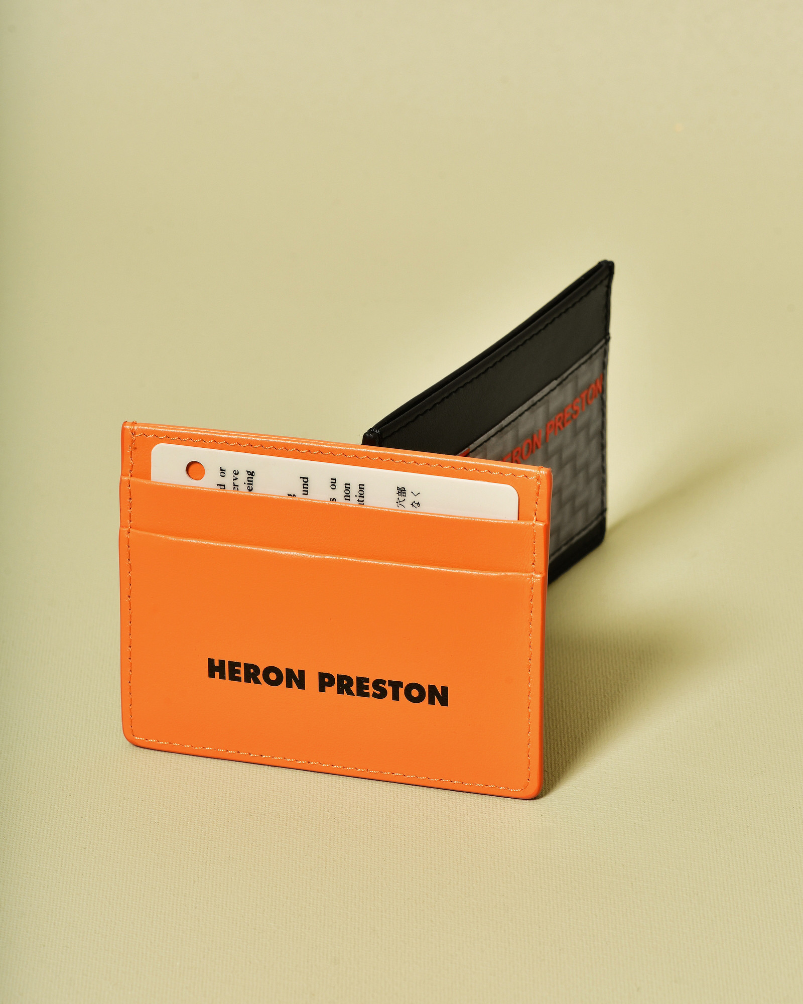 Portes cartes en cuir Heron Preston