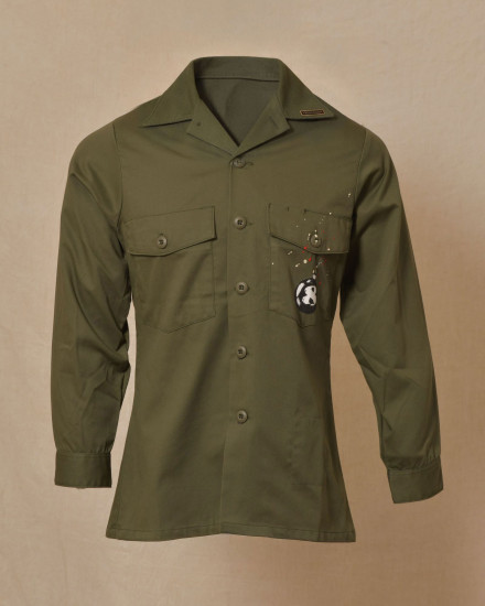 Chemise en coton kaki à imprimé animé Front Street