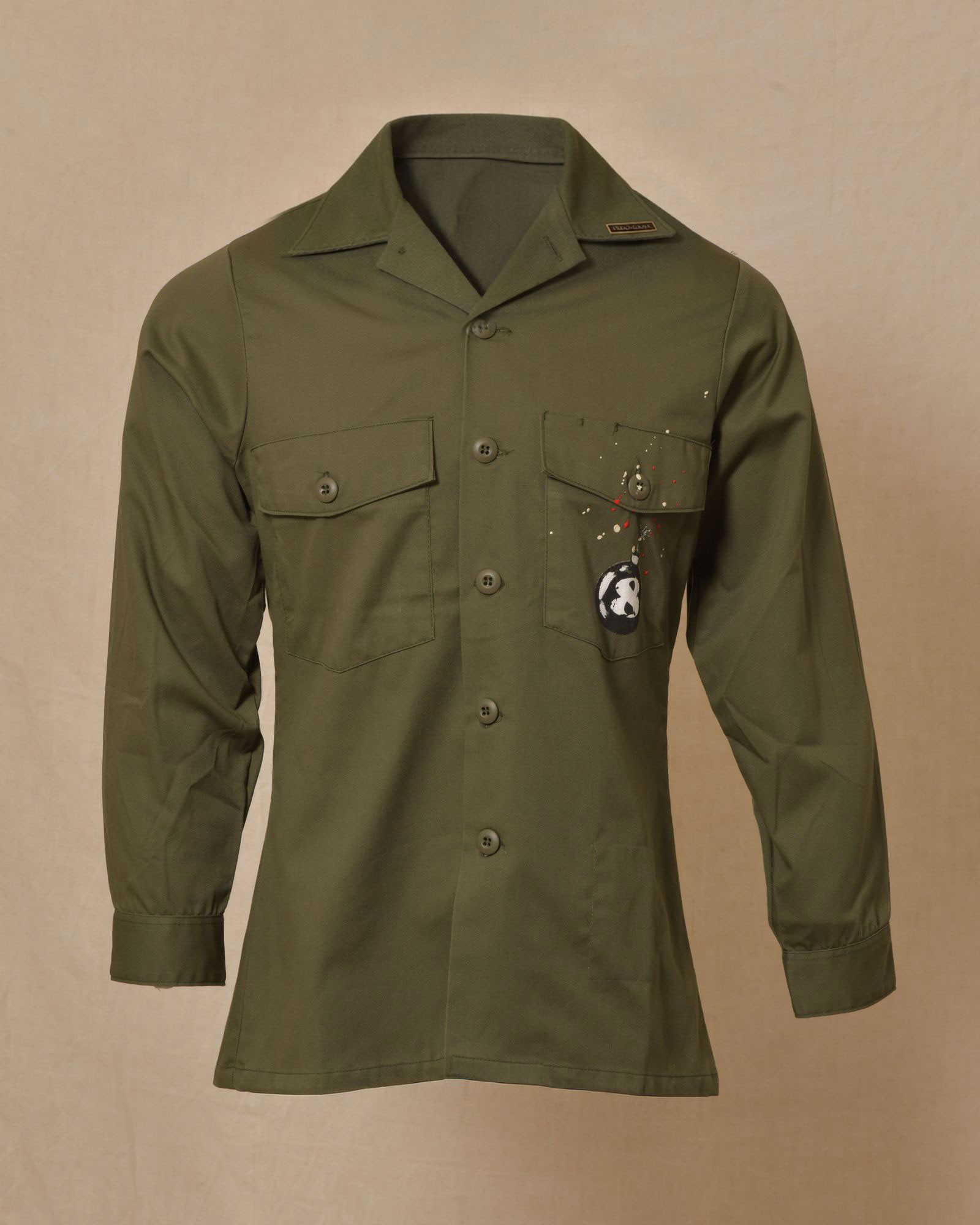 Chemise en coton kaki à imprimé animé Front Street