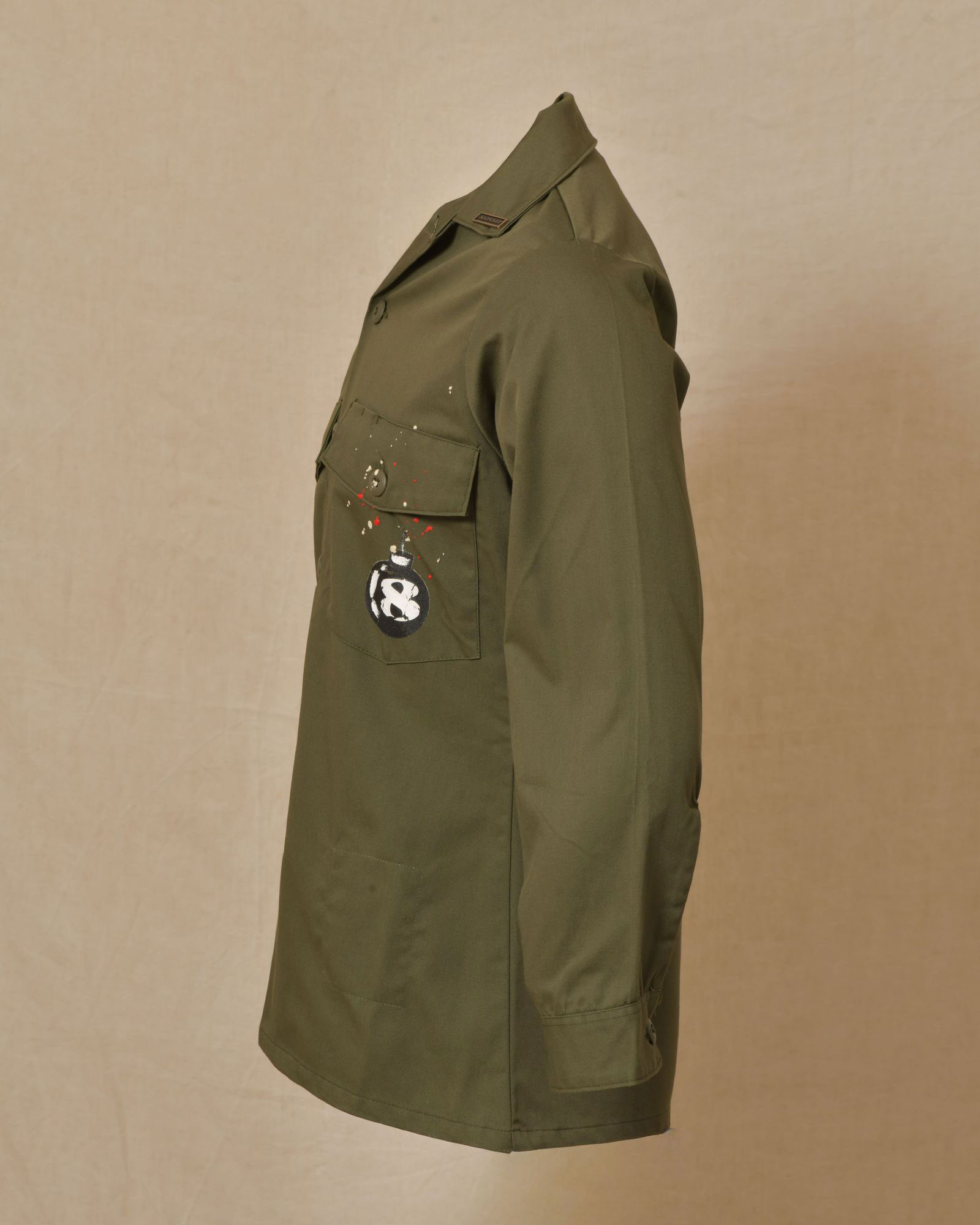 Chemise en coton kaki à imprimé animé Front Street