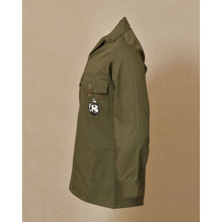 Chemise en coton kaki à imprimé animé Front Street