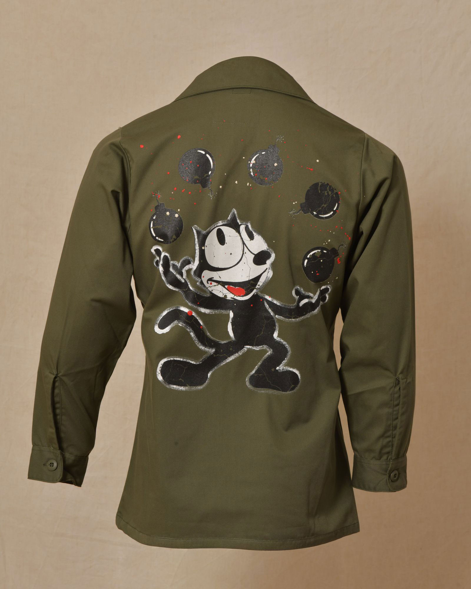 Chemise en coton kaki à imprimé animé Front Street