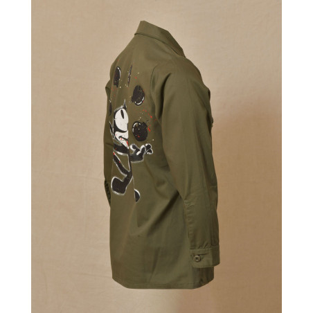 Chemise en coton kaki à imprimé animé Front Street