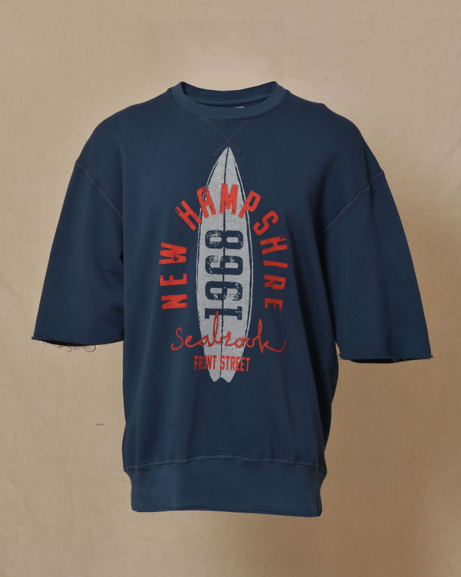 T-shirt manches courtes à imprimé bleu Front Street