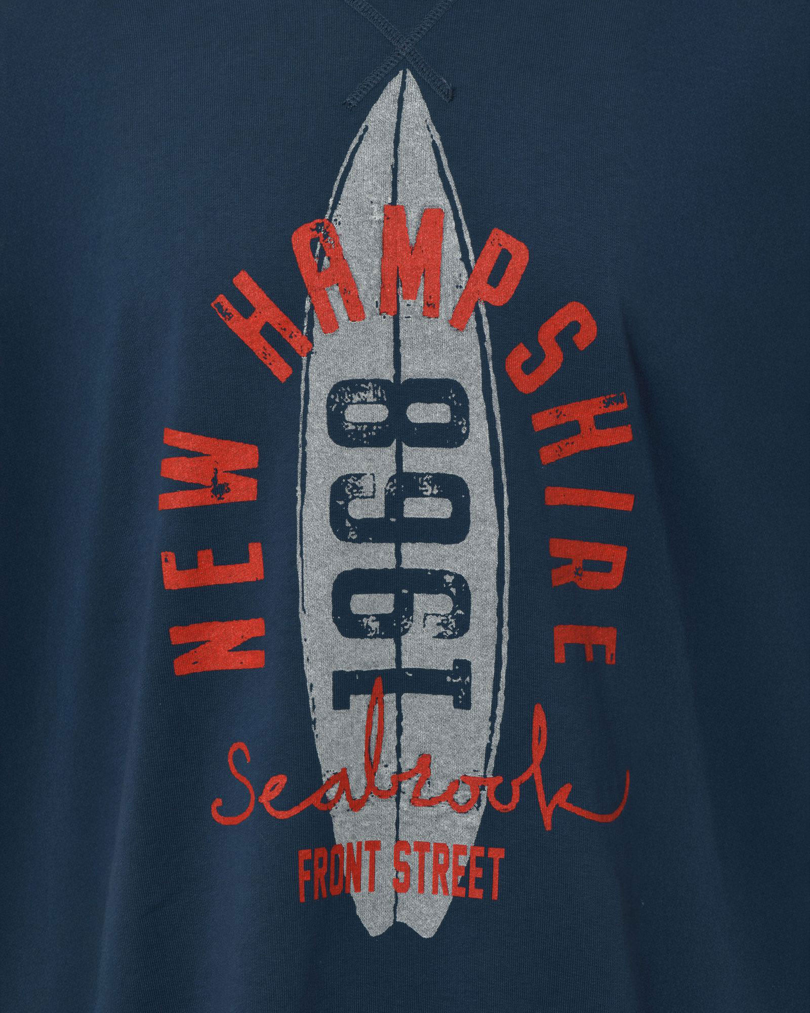 T-shirt manches courtes à imprimé bleu Front Street