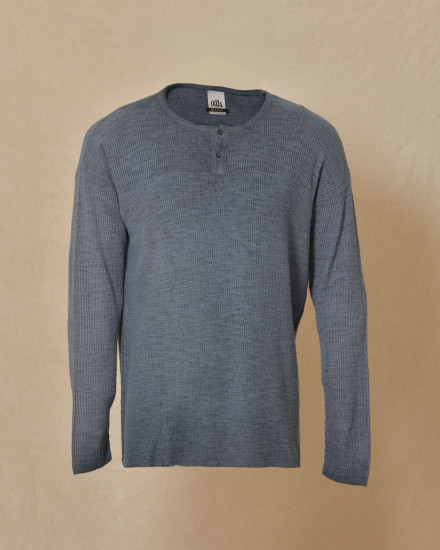 Pull en maille bleu Ixos