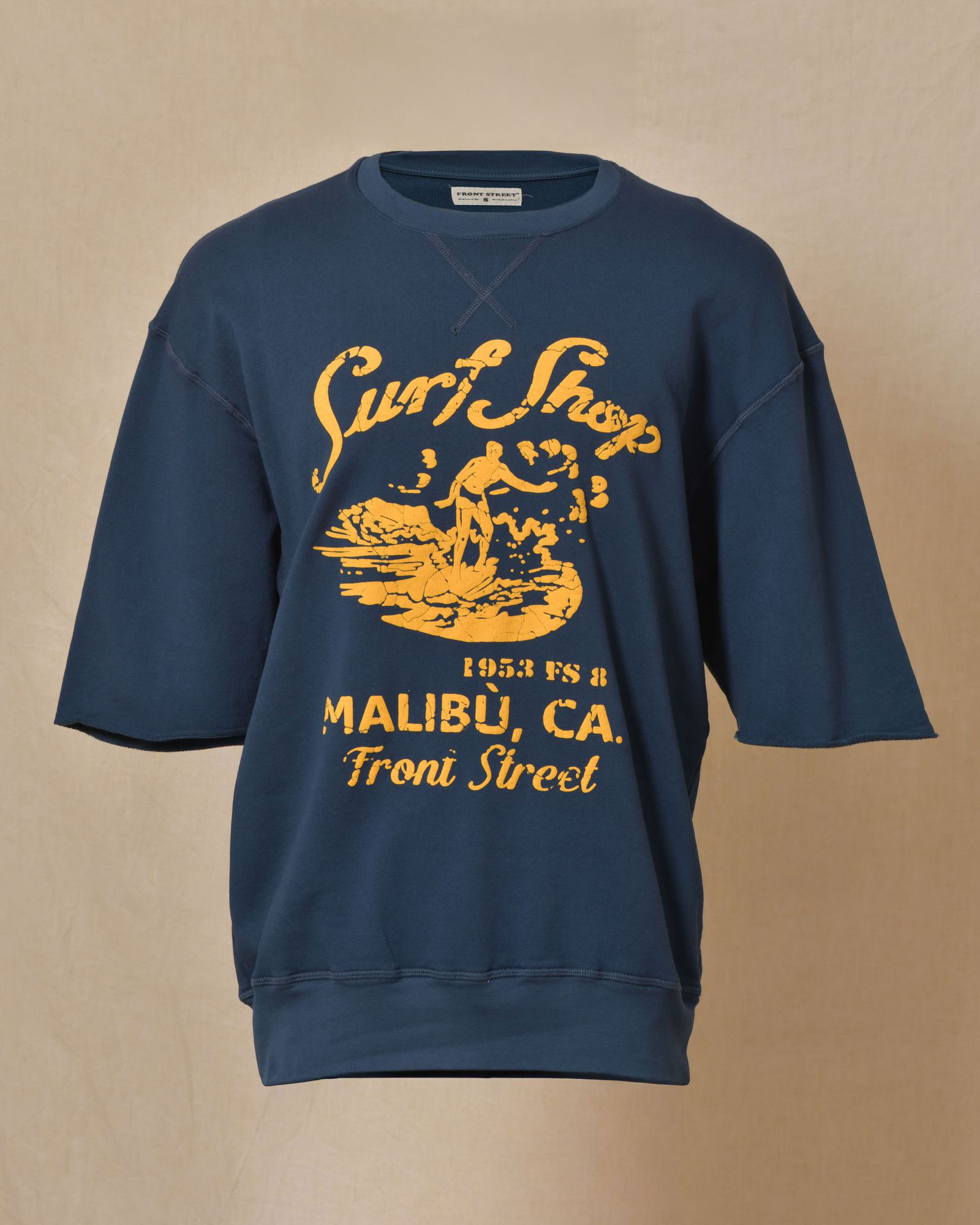 T-shirt manches courtes à imprimé bleu Front Street