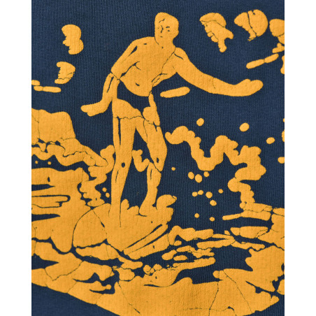 T-shirt manches courtes à imprimé bleu Front Street