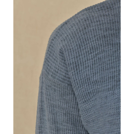 Pull en maille bleu Ixos