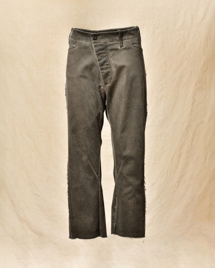 Pantalon droit effet délavé gris Lost & Found