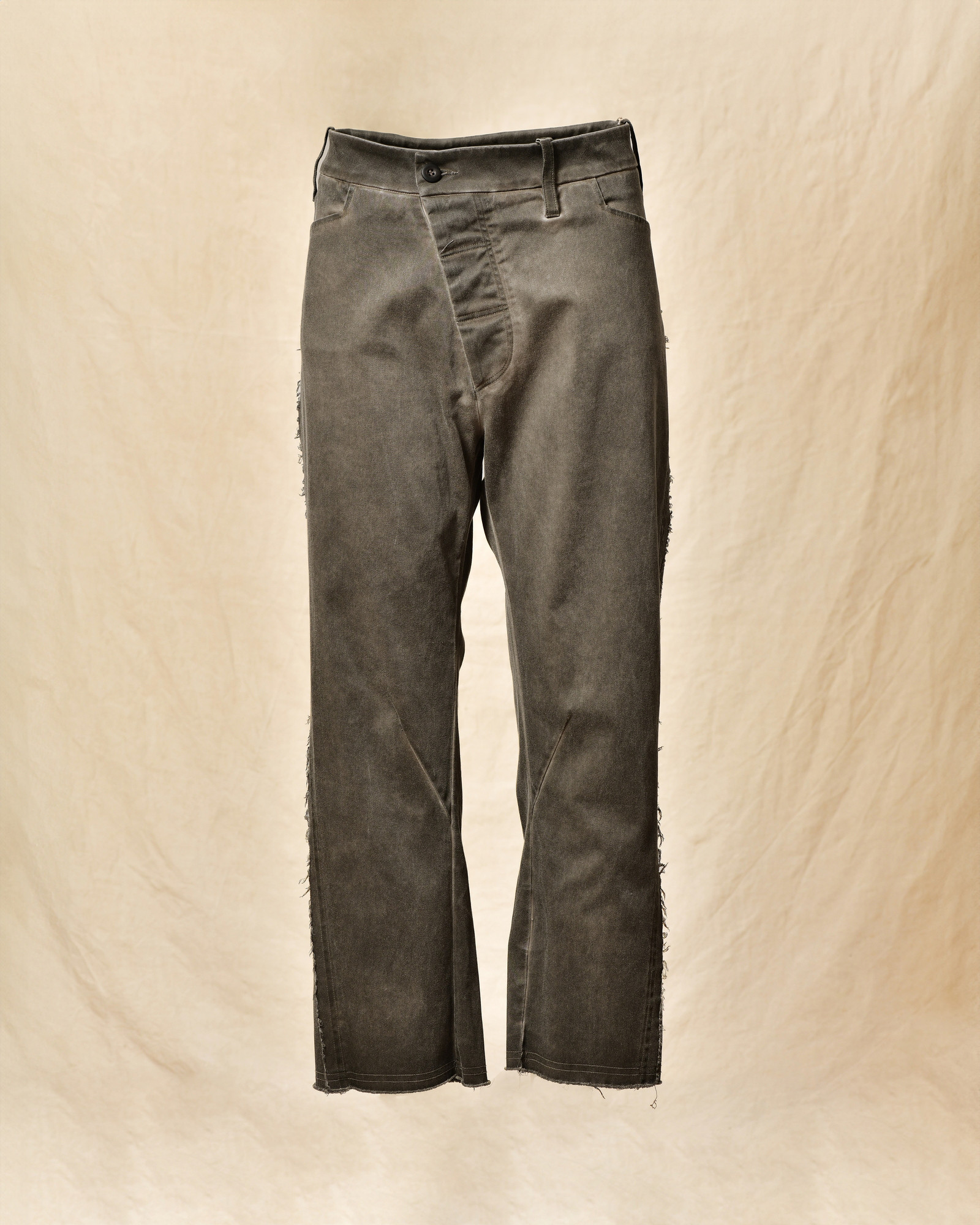 Pantalon droit effet délavé gris Lost & Found