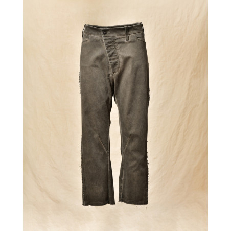 Pantalon droit effet délavé gris Lost & Found