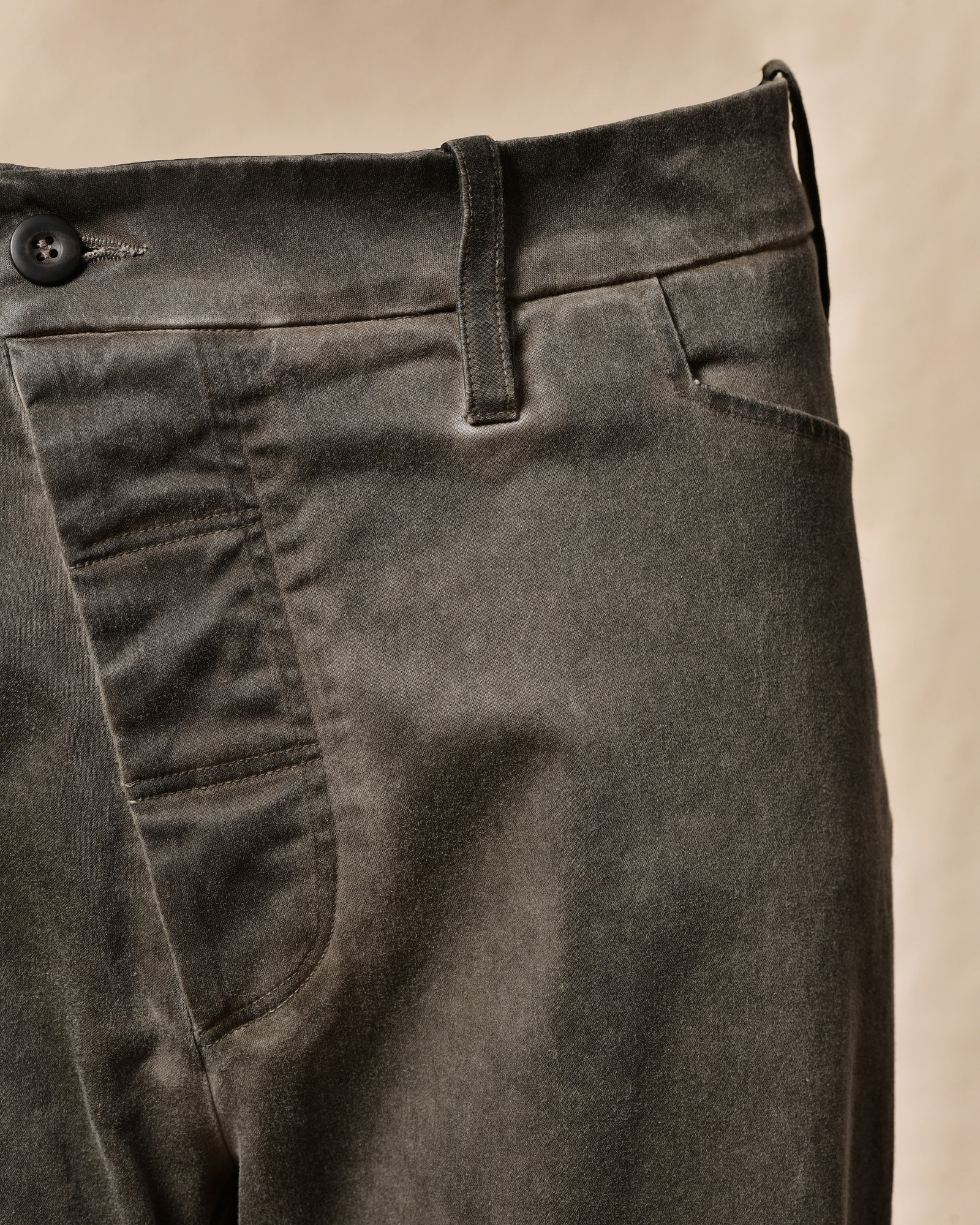 Pantalon droit effet délavé gris Lost & Found